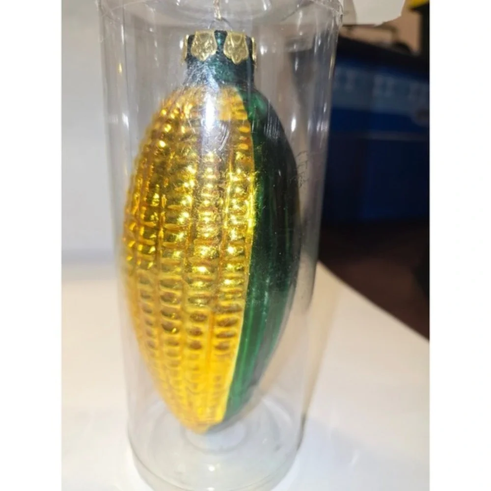 Old World Glass 1994 Vintage Banana and Corn‎ Ornaments Set of 2 Trim Trends